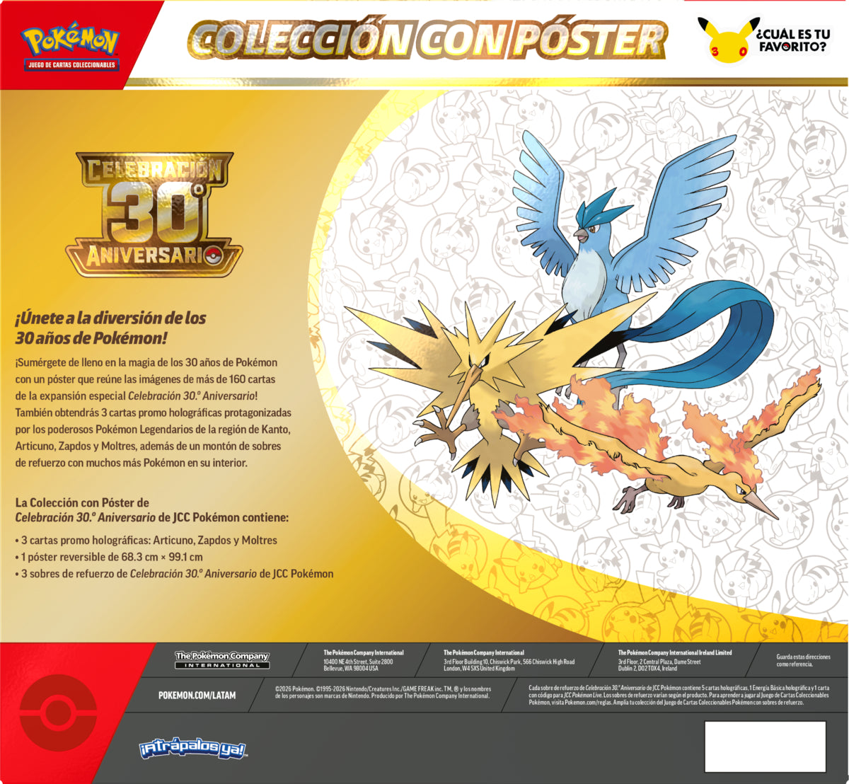 POKEMON TCG 30TH CELEBRATION - POSTER COLLECTION INGLES
