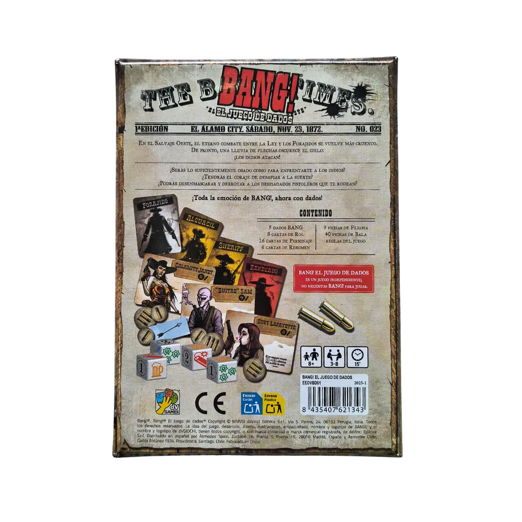 Bang el juego de dados www.ozenparadisetcg.cl