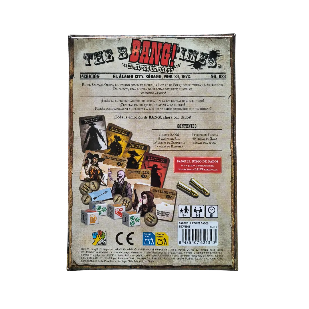 Bang el juego de dados www.ozenparadisetcg.cl