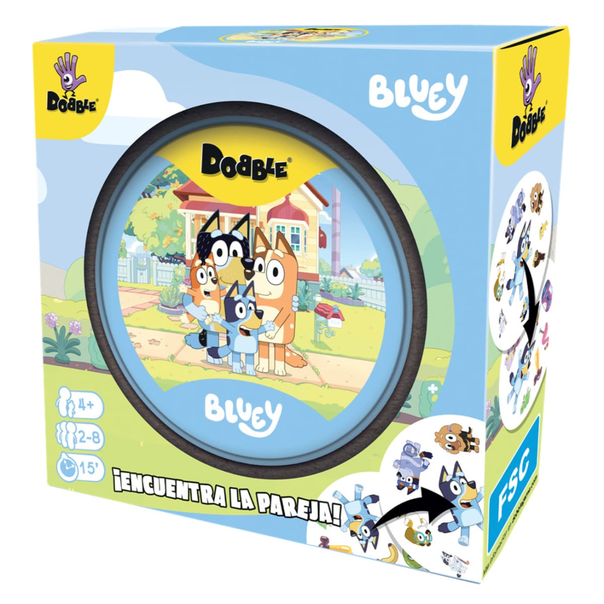 Dobble bluey juego cartas