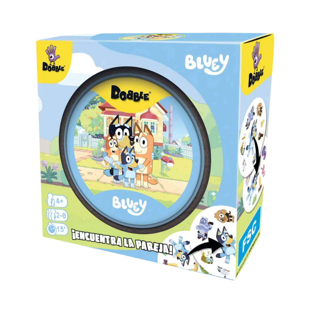Dobble Bluey - Juego de Cartas y Reflejos para Niños