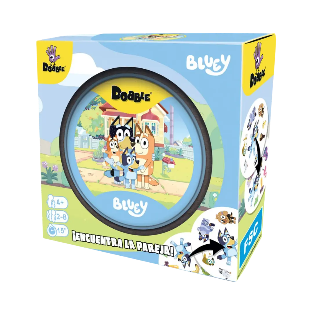 Dobble Bluey - Juego de Cartas y Reflejos para Niños