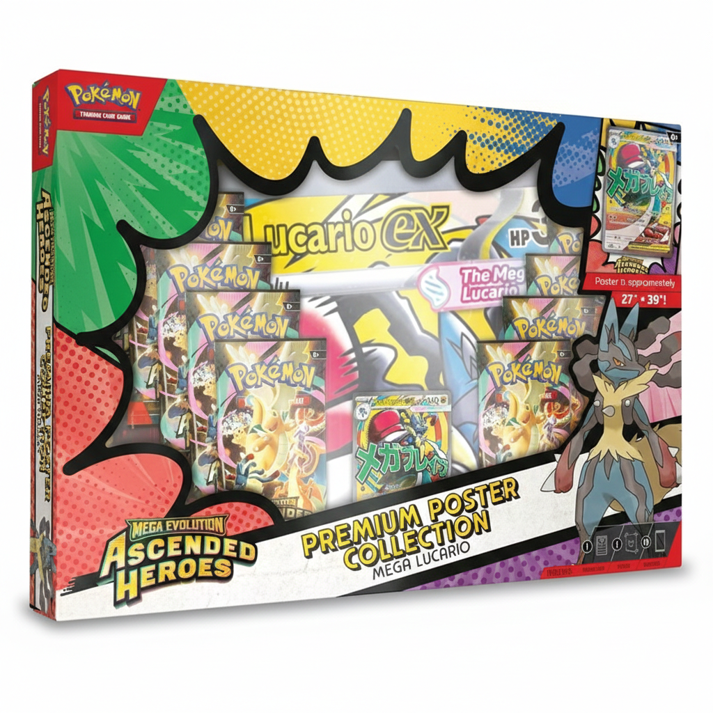 Pokémon TCG - Mega Evolution: Ascended Heroes - Premium Poster Collection lucario