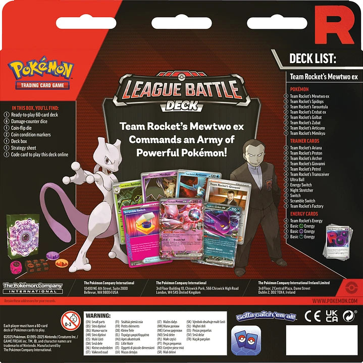 Pokémon TCG - Team Rocket’s Mewtwo-ex League Battle Deck