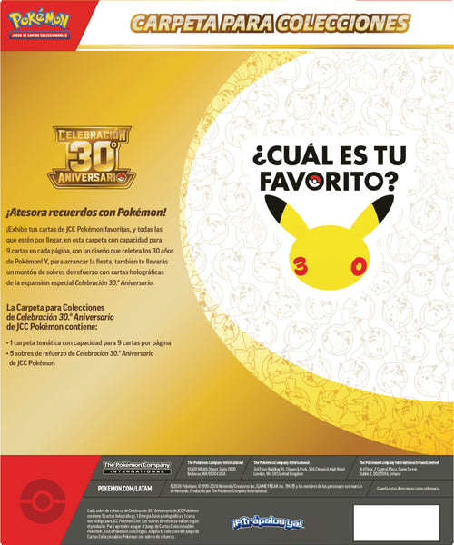 Carpeta para Colecciones de Celebración 30.º Aniversario de JCC Pokémon (Español)
