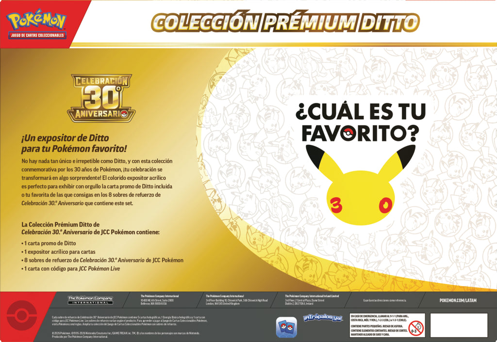 Colección Prémium Ditto de Celebración 30.º Aniversario de JCC Pokémon
