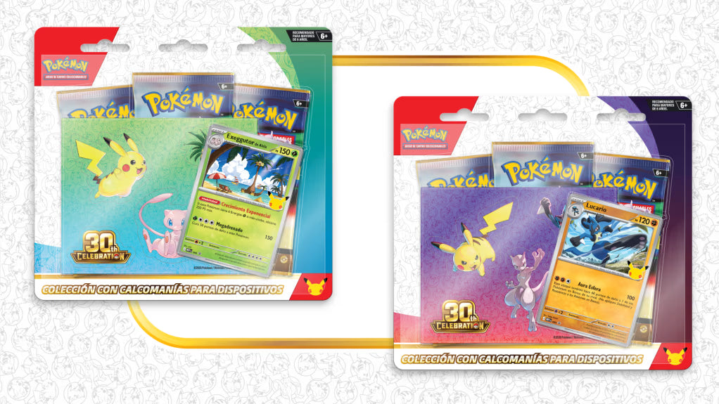 Colección con Calcomanías de Celebración 30.º Aniversario de JCC Pokémon
